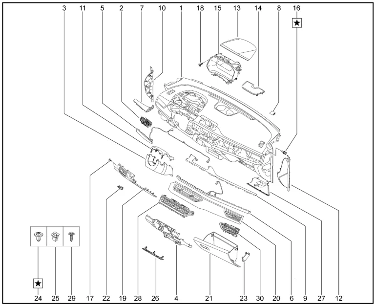 Панель приборов Е3 для XCITE X-Cross 8, Chery Tiggo 8 Pro