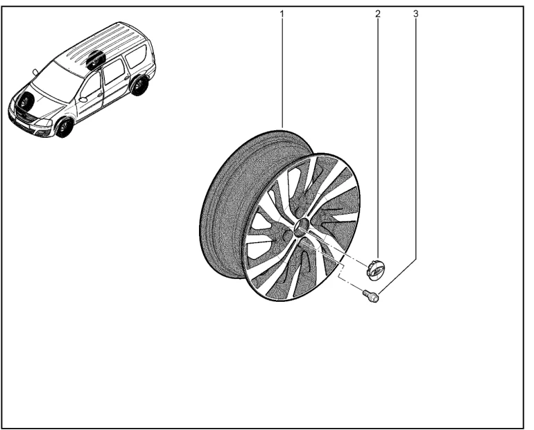 Диск колеса (литой)16" (с 18.06.2019)