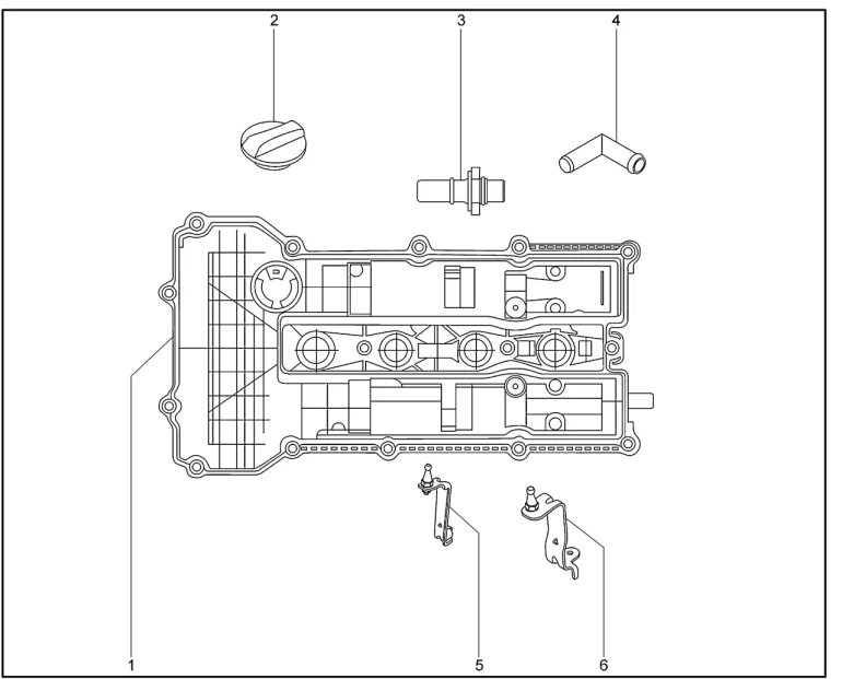Крышка головки блока цилиндров для XCITE X-Cross 7, Chery Tiggo 7 Pro