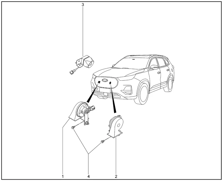 Звуковой сигнал для XCITE X-Cross 8, Chery Tiggo 8 Pro