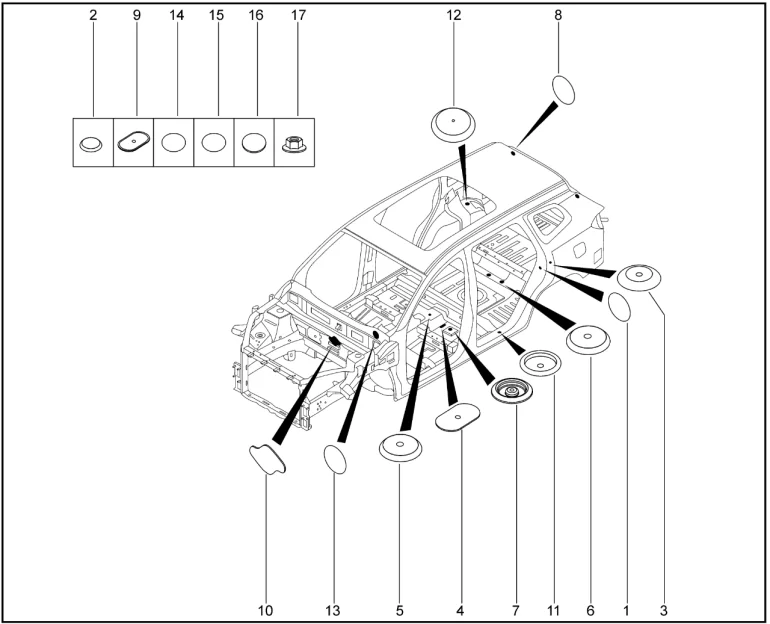 Заглушки для XCITE X-Cross 8, Chery Tiggo 8 Pro