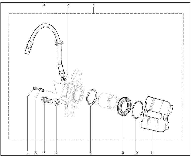 Суппорт тормоза переднего