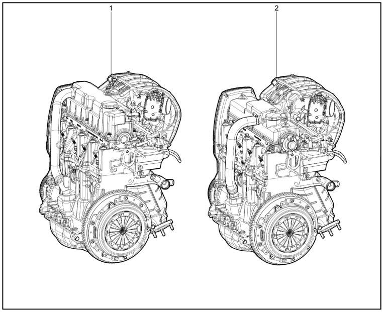 Двигатель в сборе (P3M)(8 кл.)