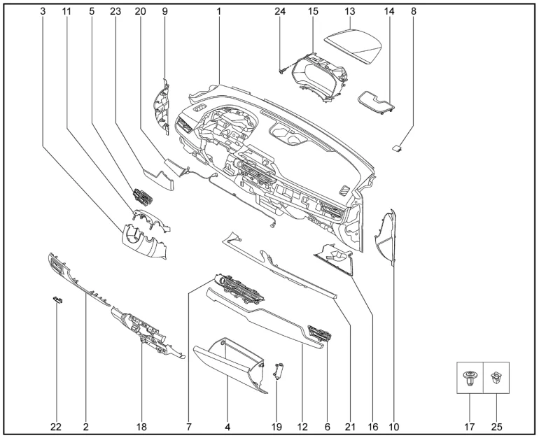 Панель приборов для XCITE X-Cross 7, Chery Tiggo 7 Pro