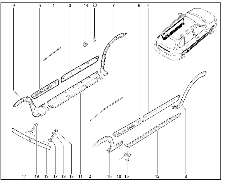 Молдинги, накладки, облицовки (Cross)