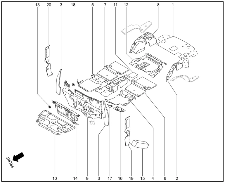 Обивки шумоизоляционные для XCITE X-Cross 8, Chery Tiggo 8 Pro