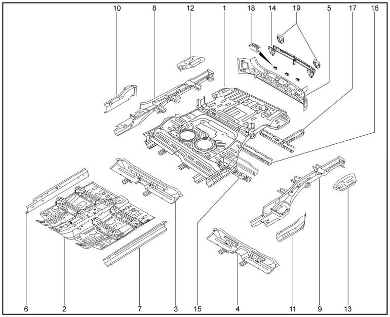 Элементы кузова нижние задние для XCITE X-Cross 8, Chery Tiggo 8 Pro