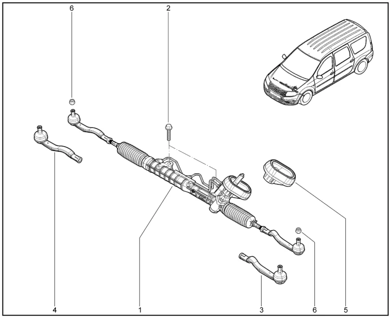 Механизм рулевой (для авто. с ГУР)