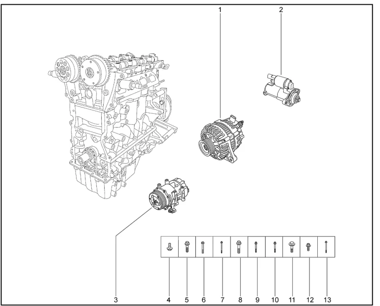 Генератор, стартер, компрессор для XCITE X-Cross 7, Chery Tiggo 7 Pro