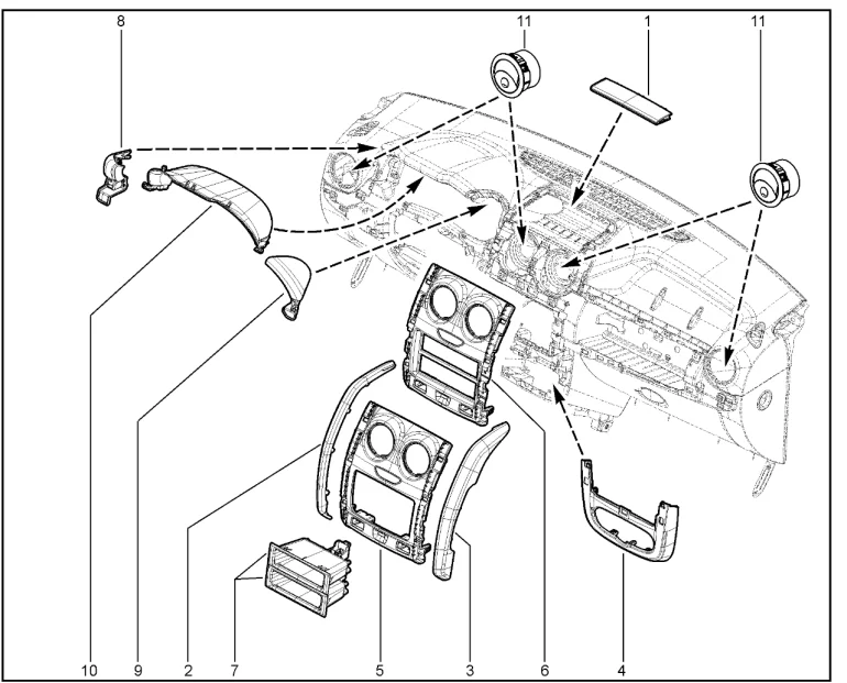 Накладки консоли (FL)