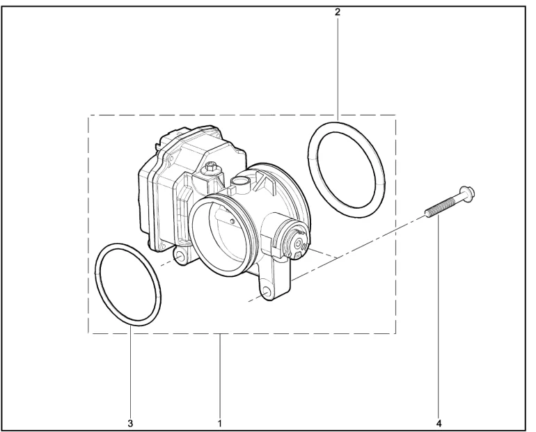 Патрубок дроссельный (K4M - J1)