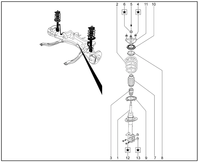 Амортизатор передний для XCITE X-Cross 7, Chery Tiggo 7 Pro