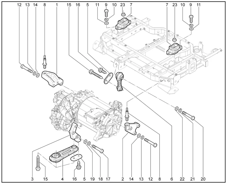 Подвеска электродвигателя (E-Largus)