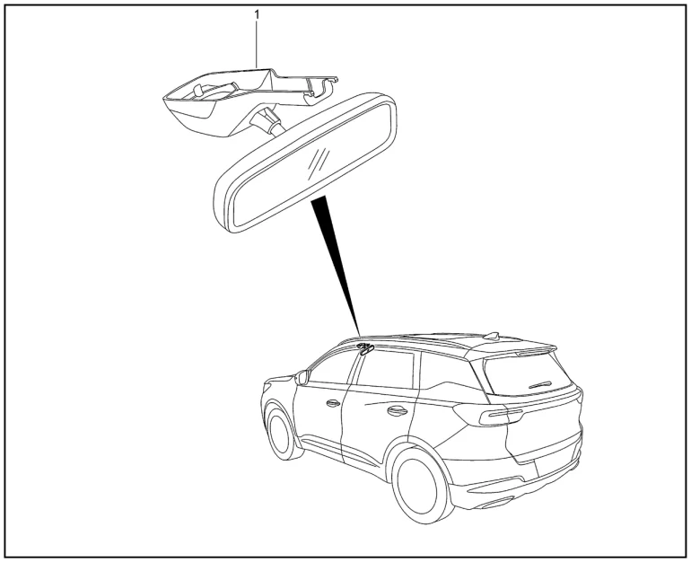 Зеркало заднего вида внутреннее для XCITE X-Cross 7, Chery Tiggo 7 Pro