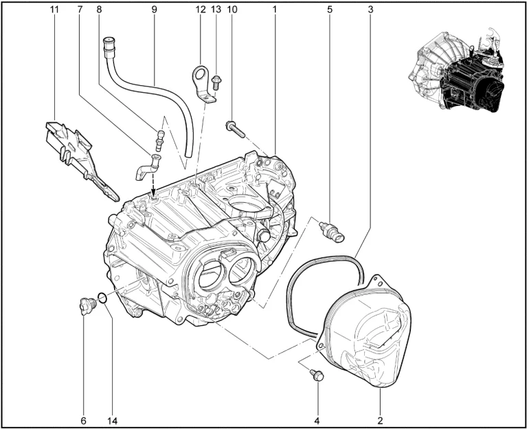 Картер коробки передач