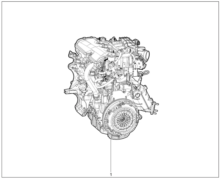 Двигатель в сборе (Р4М)(FL)