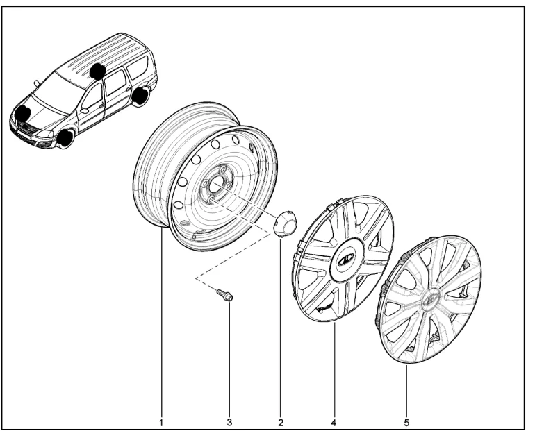 Диск колеса (штампосварной) 15"