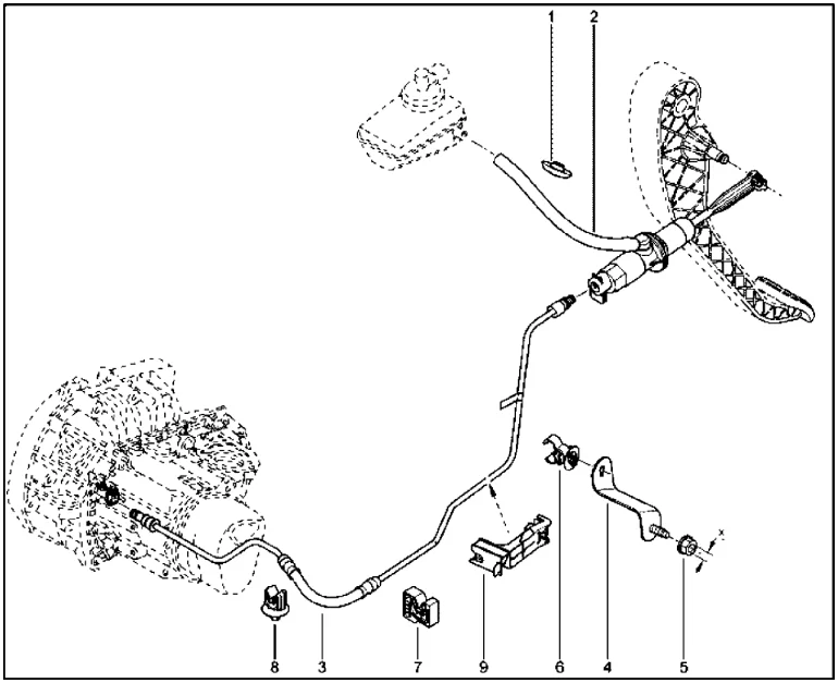 Привод сцепления (K4M)
