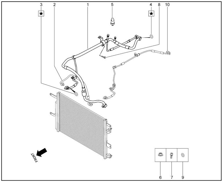 Трубопровод, шланги кондиционера для XCITE X-Cross 7, Chery Tiggo 7 Pro