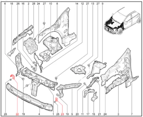 Кронштейн крепления фары для Lada Iskra