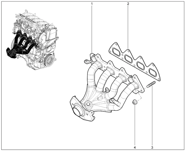 Коллектор выпускной (K4M)