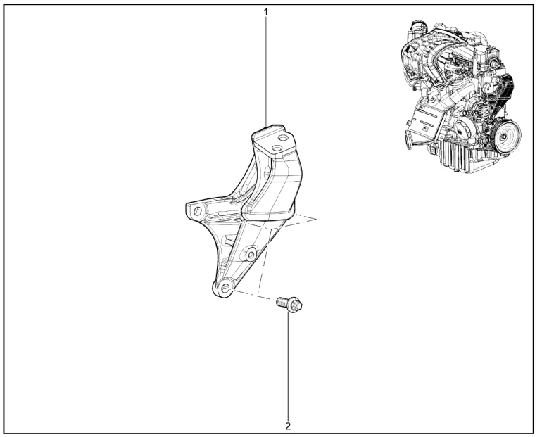 Кронштейн подвески на двигателе (P3M)