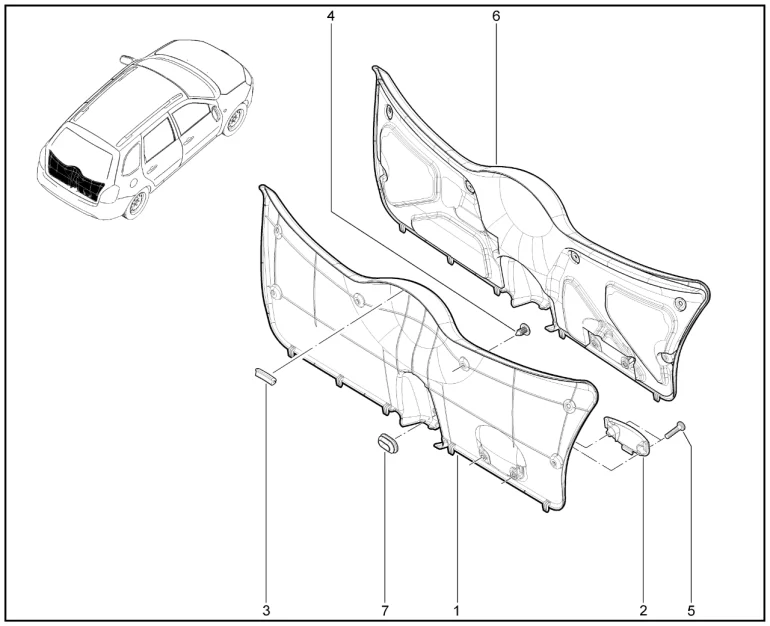 Обивка двери задка (универсал)