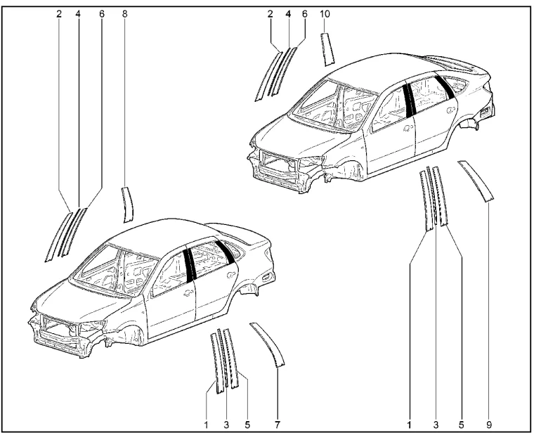 Накладки стоек дверей до 30.07.2018