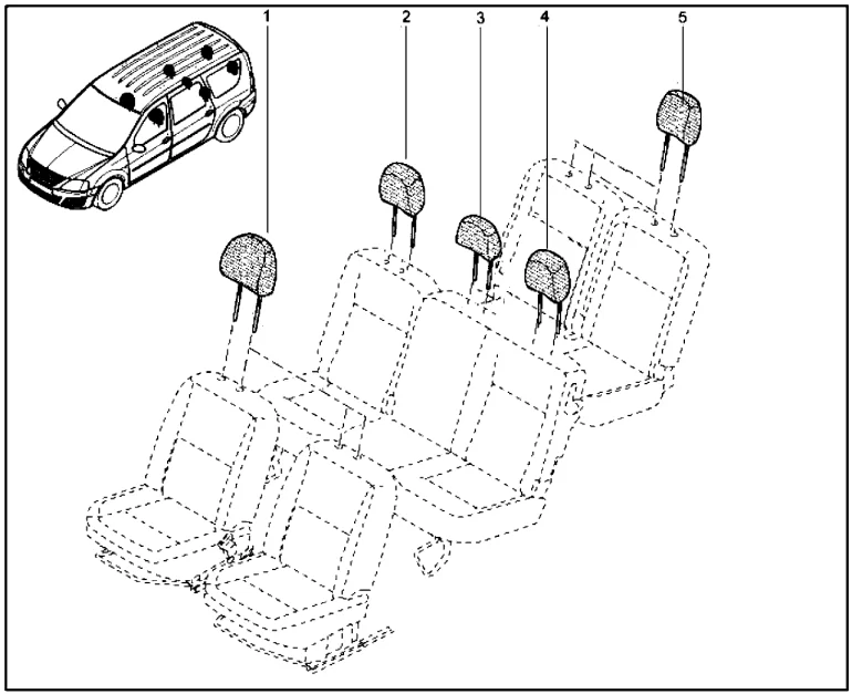 Подголовники в сборе