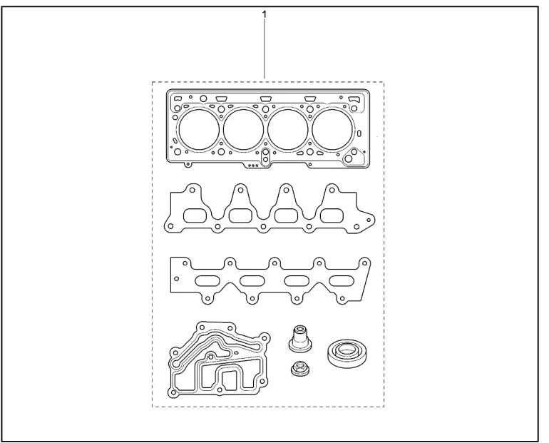 Комплект прокладок головки блока цилиндров (K4M)