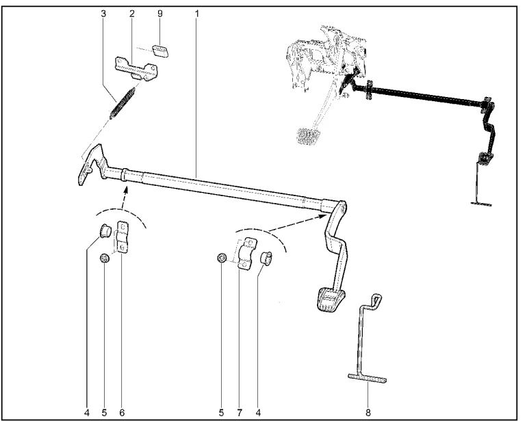 Привод тормоза (учебный автомобиль с роботизированной, автоматической КПП)