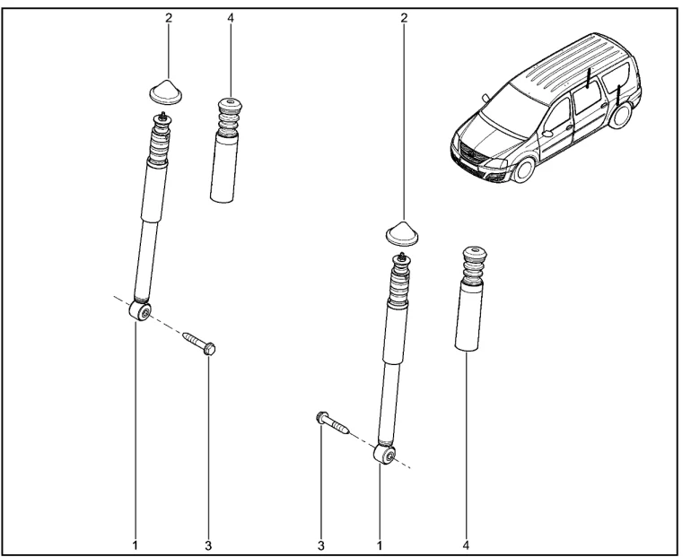 Амортизатор задний