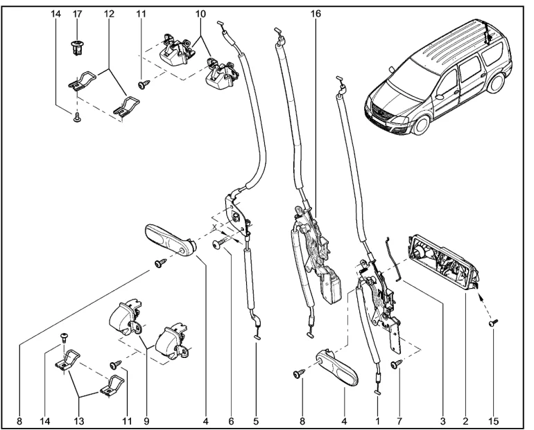 Привод открытия двери задка