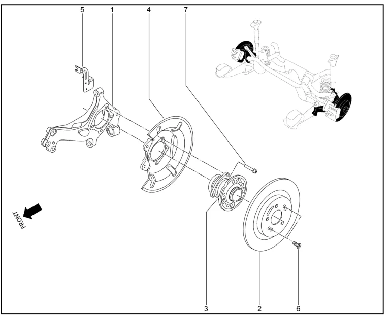 Ступица колеса заднего (E1) для XCITE X-Cross 8, Chery Tiggo 8 Pro