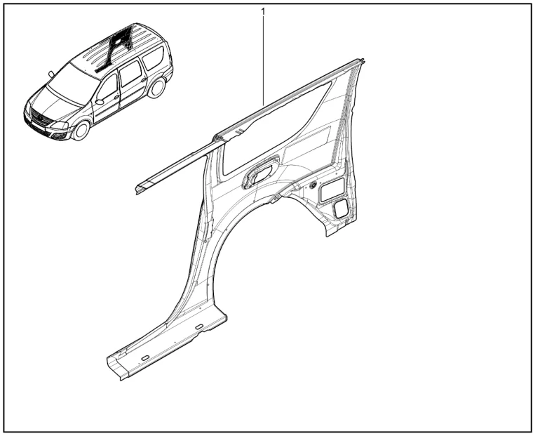 Панели боковины кузова задние правые