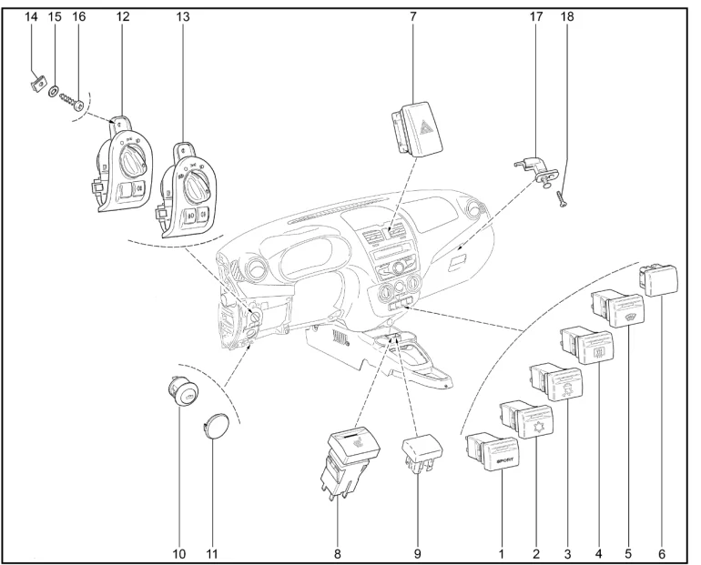 Выключатели, кнопки (FL) с 30.07.2018.