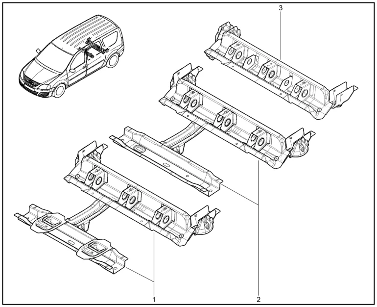 Поперечина центральная задняя