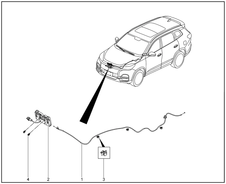 Привод открытия капота для XCITE X-Cross 8, Chery Tiggo 8 Pro