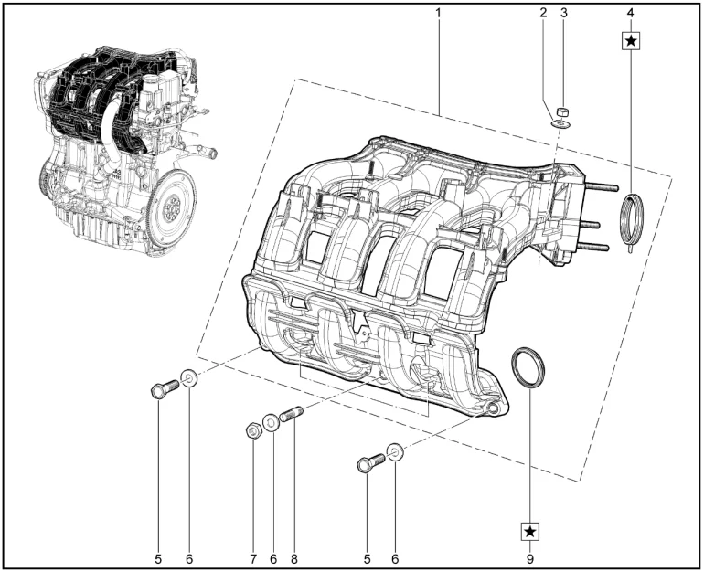 Модуль впуска в сборе (P4M-BVA4)