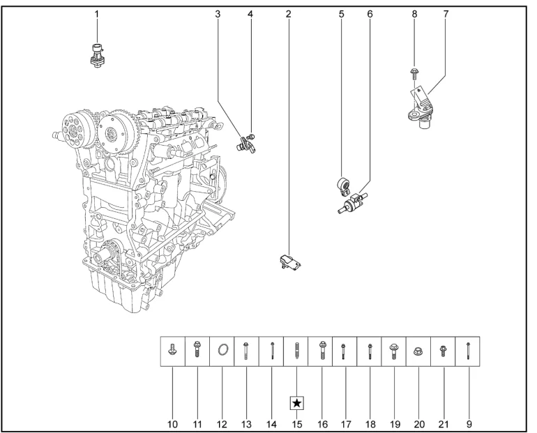 Датчики двигателя для XCITE X-Cross 7, Chery Tiggo 7 Pro