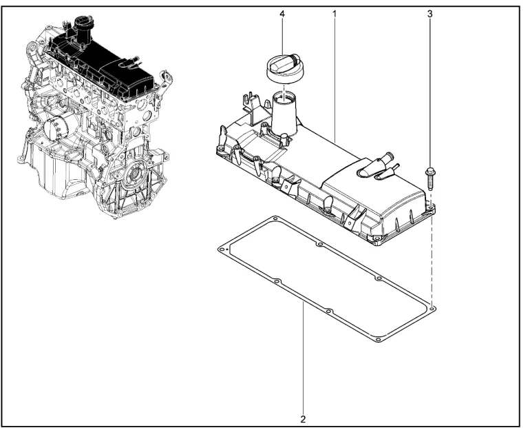 Крышка головки блока цилиндров (К7М)
