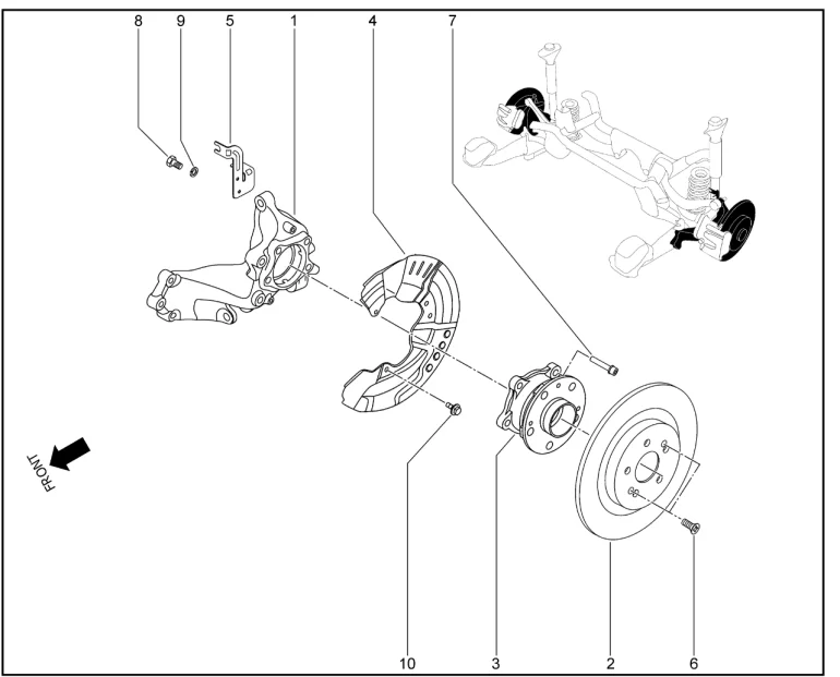 Ступица колеса заднего (E2, E3) для XCITE X-Cross 8, Chery Tiggo 8 Pro