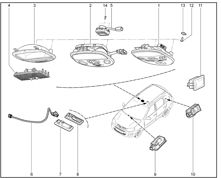 Плафоны освещения