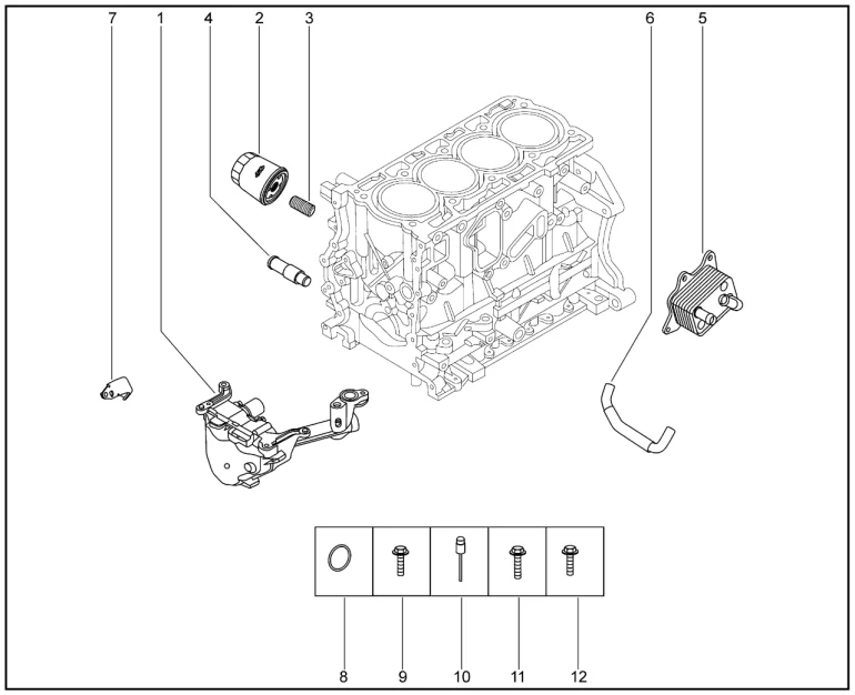 Насос масляный, фильтр для XCITE X-Cross 8, Chery Tiggo 8 Pro