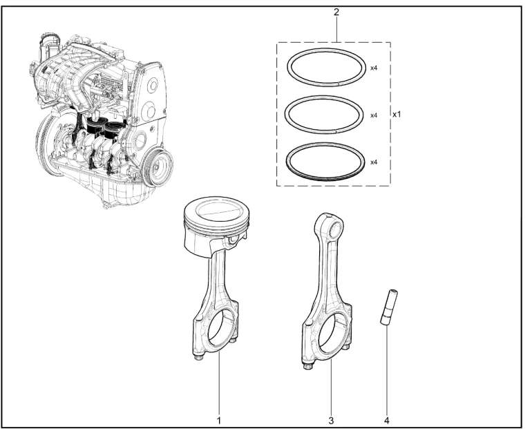 Поршень и шатун (P3M)(21116,11189)(до 22.06.2018)