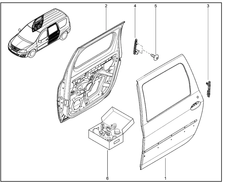Двери задние (универсал)
