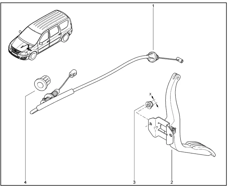 Педаль акселератора (K7M)