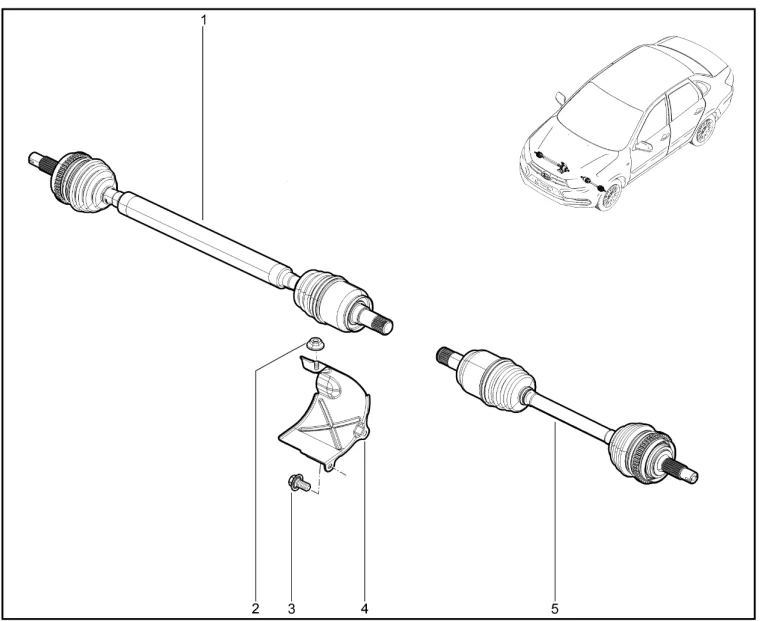 Привод передних колес (BVM5,BVR5)