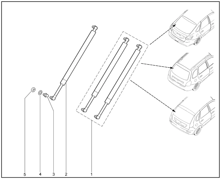 Газовый упор двери задка (лифтбек, хэтчбек, универсал)