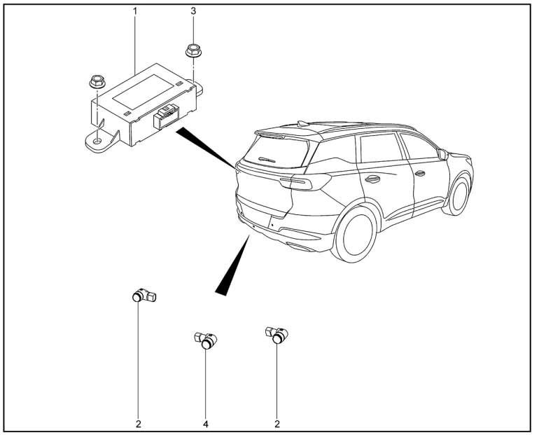 Система парковки для XCITE X-Cross 7, Chery Tiggo 7 Pro